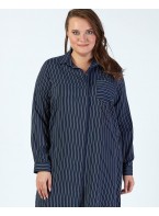big size. striped, beaded, cotton shirt, tunic, cap