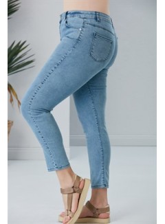 Plus Size Snow Blue Jeans