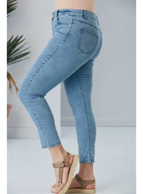 Plus Size Snow Blue Jeans